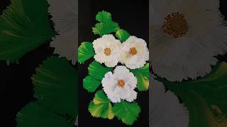 Flower painting using round brush shortfeed shorts you [upl. by Haisi]