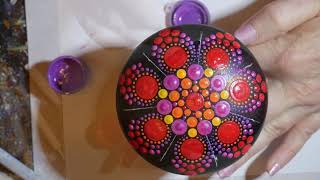 How to paint dot mandalas with Kristin Uhrig55 Hawaii [upl. by Arelc]