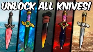 How To UNLOCK ALL Throwing Knives In Sea Of Thieves [upl. by Kresic]