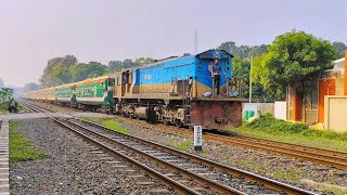 Tista Express crossing Sena Malancha Rail gate  Powered by EMD 2933 Locomotive with PTinka coach [upl. by Adias]