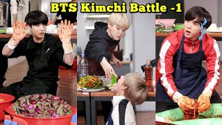 BTS Kimchi Battle  Part  1  Real Hindi Dub  Run Ep35 [upl. by Strephonn]