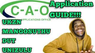 HOW TO APPLY AT UKZN DUT MANGOSUTHU UNIZULU FOR 2025 ADMISSIONS  CAO [upl. by Herring]