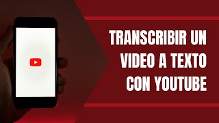 Transcribir video de YouTube a Texto [upl. by Jamison208]