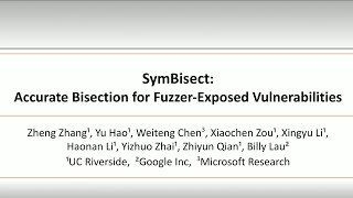 USENIX Security 24  SymBisect Accurate Bisection for FuzzerExposed Vulnerabilities [upl. by Sarazen554]