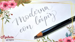 ✏️ CALIGRAFÍA MODERNA con LÁPIZ Alfabeto en minúsculas y mayúsculas [upl. by Schrader2]