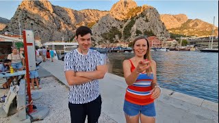 OMIŠ Droga z Widokami Morze Plaża Tłum Ludzi Centrum Kantor Spacer Miłe Spotkanie CHORWACJA Croatia [upl. by Hsetirp]