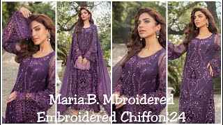 MariaB Mbroidered Embroidered Chiffon24  MPC24102 [upl. by Anitsua]