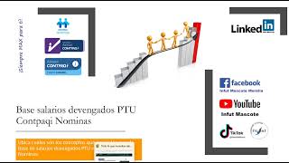 Base salarios devengados PTU Contpaqi Nominas [upl. by Jona]