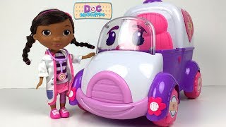 UNBOXING DOC MCSTUFFINS TOY HOSPITAL  DOC AND ROSIE THE RESCUER AMBULANCE RESCUE ZOO ANIMALS [upl. by Uhsoj825]