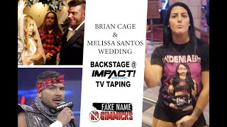 Brian Cage amp Melissa Santos Wedding • Backstage  IMPACT Wrestling TV Taping [upl. by Danice301]