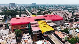 Jayadeva Metro Station Aerial View  Jayanagar Bangalore [upl. by Eitsyrhc]