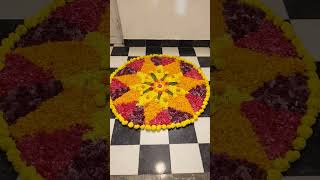 Flowers rangoli design on deepawali deepavalirangoli [upl. by Drarehs]