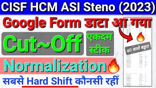 CISF HCM CutOff Google Form 🥳 Normalization  Hard Shift क्या 🔥 cisfhcm [upl. by Lindsley]