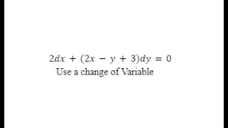 COEFFICIENTS LINEAR IN THE TWO VARIABLES 06 2dx2xy3dy0 Use a change of variable [upl. by Lyrehc220]