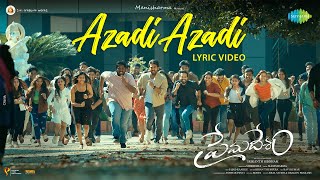 Azadi Azadi  Lyric Video  Premadesam  Thrigun Megha Akash  Srikanth  Mani Sharma [upl. by Adnilemreh]