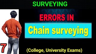 Types of error in surveying basic civil Engineering rgpv  chain Surveying  surveying [upl. by Ylremik]