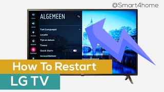 LG Smart TV How to Restart or Reboot an LG TV LG Smart TV  How To Reset and Reboot [upl. by Placeeda]