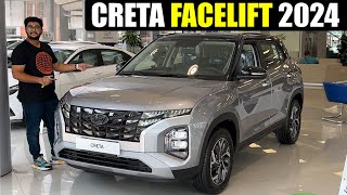 Seltos Killer🔥  Creta Facelift 2024  Walkaround Review with All Details  Creta 2023 [upl. by Haneekas985]