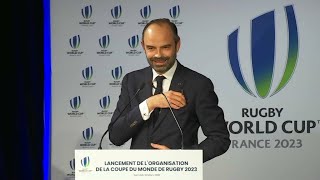 Lapsus et fou rire dEdouard Philippe devant le gratin du rugby français [upl. by Wyndham]