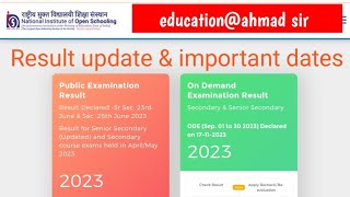 nios resultis nios result declared nios October result [upl. by Esiuol]