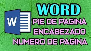 ➤ Como numerar las paginas en word  Pie de Página con WORD y Encabezado en Word 👍 TUTORIAL 2024 [upl. by Retsim]