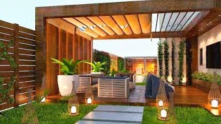 Backyard Patio Design  Backyard Wooden Pergola Patio Deck Decorating Ideas  Small Backyard Garden [upl. by Edbert70]