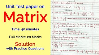 Ace Your Test With These Matrix Questions  Grade 10 [upl. by Saidnac189]