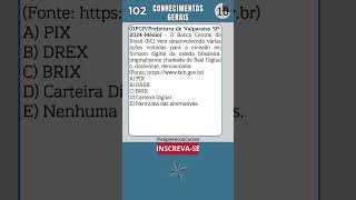 📘 QUESTÃO DE CONHECIMENTOS GERAIS PARA CONCURSO quiz concurso atualidades conhecimentosgerais [upl. by Teddie870]