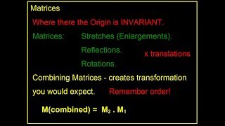 MATRICES  COMBINING TRANSFORMATION MATRICES [upl. by Nnayr767]