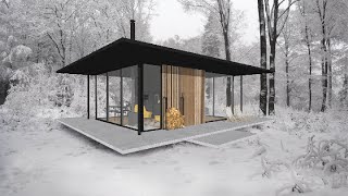 STUNNING All Glass Tiny House with 360 Views [upl. by Dietsche290]