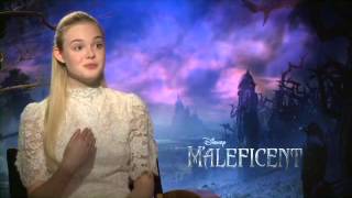 Elle Fanning  Maleficent Interview [upl. by Meuser383]