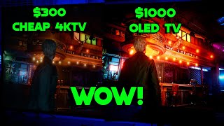 OLED is a game changer Cheap 4k TV vs LG C4 OLED 4K TV in gaming [upl. by Stockton908]