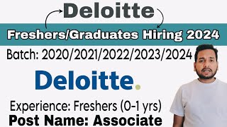 Deloitte Hiring 2024  Freshers Off Campus Drive  GraduationBEBtechMCAMBA  Direct Test Link [upl. by Carla972]