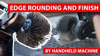 Edge rounding and finish grinding with deburring wheels  boeck tools on handheld machines [upl. by Bethany]