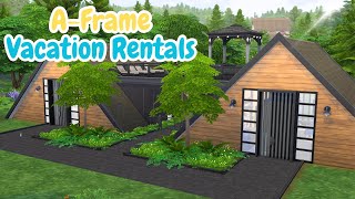 AFrame Vacation Rentals NO CC  TheSimsDays Sims 4 Speedbuild [upl. by Nahraf]