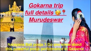 Gokarna trip plan in Telugu from Hyderabadbudgetvlog for Gokarna  murudeswar temple👇description [upl. by Llehsad]