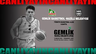 GEMLİK BASKETBOL  NAZİLLİ BELEDİYESPOR [upl. by Ermin]