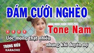 Karaoke Đám Cưới Nghèo Tone Nam Nhạc Sống  Trọng Hiếu [upl. by Llerrehs]