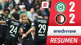 FEYENOORD y SANTIAGO GIMÉNEZ pactaron un durísimo empate por 22 con el GRONINGEN  Eredivisie [upl. by Lunetta320]