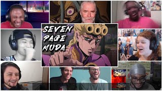 7 PAGE MUDA GIORNO VS CIOCCOLATA Reaction Mashup JoJos Bizarre Adventure Part 5 Episode 31 [upl. by Llib949]