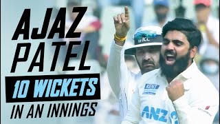 2021  Every wicket by Ajaz Patel  10 wickets in an innings against India [upl. by Halihs]