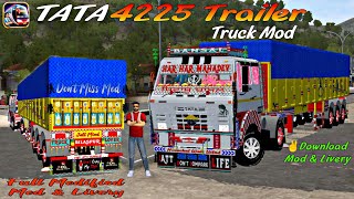 Tata 4225 Trailer Truck Mod For BussidTata 4225 Trailer Livery DownloadModified Tata Trailer Mod✌ [upl. by Saihttam]