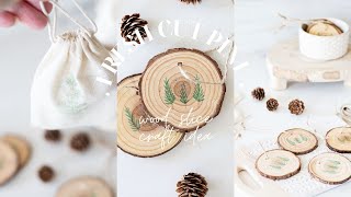 Fresh Cut Pine Wood Slice Craft [upl. by Naenaj]