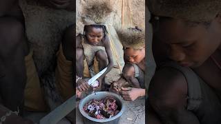 See😲 Incredible meals Hadzabe cooking Baboon🥰 Favorite foodbushmen culture africa [upl. by Adirf]