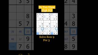 Only People With High IQ Can Solve This Sudoku Shorts 67 sudoku puzzle shorts [upl. by Assirehc821]