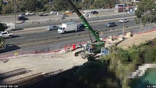 Warringah Freeway Upgrade time lapse  Tuesday 18 June 2024 [upl. by Lattie320]