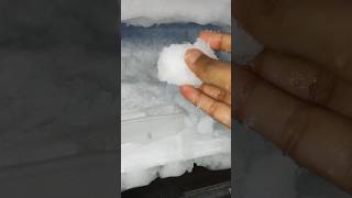 Freezer frost scraping ❄️🤍 refrozenfrost cleaning crunchyfrost satisfying [upl. by Gamaliel]