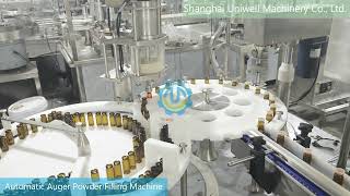 Monoblock Vial Feeding Filling Stoppering and Capping Machine Medicine Powder Filler [upl. by Eladnar]