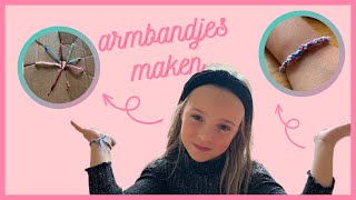 DIY ARMBANDJES MAKEN VAN TOUWWOL🧶 [upl. by Keeton]