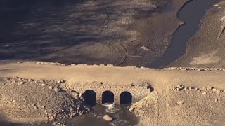 Underwater for decades stone bridge from 1800s emerges after NJ reservoir emptied  NBC New York [upl. by Eehtomit166]